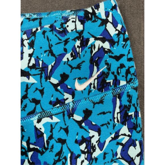 Nike Dri-FIT Leggings Women XL Blue Cropped Activewear Athleisure Gym Training - Picture 3 of 10